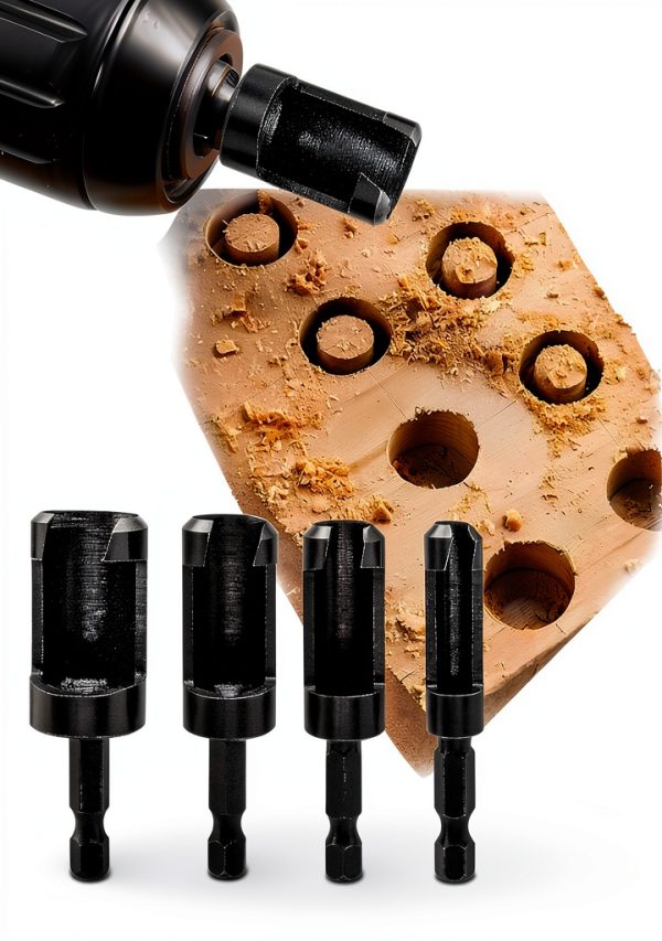 Yakamoz Wood Plug Cutters Carbon Steel Drill Bits Set-5