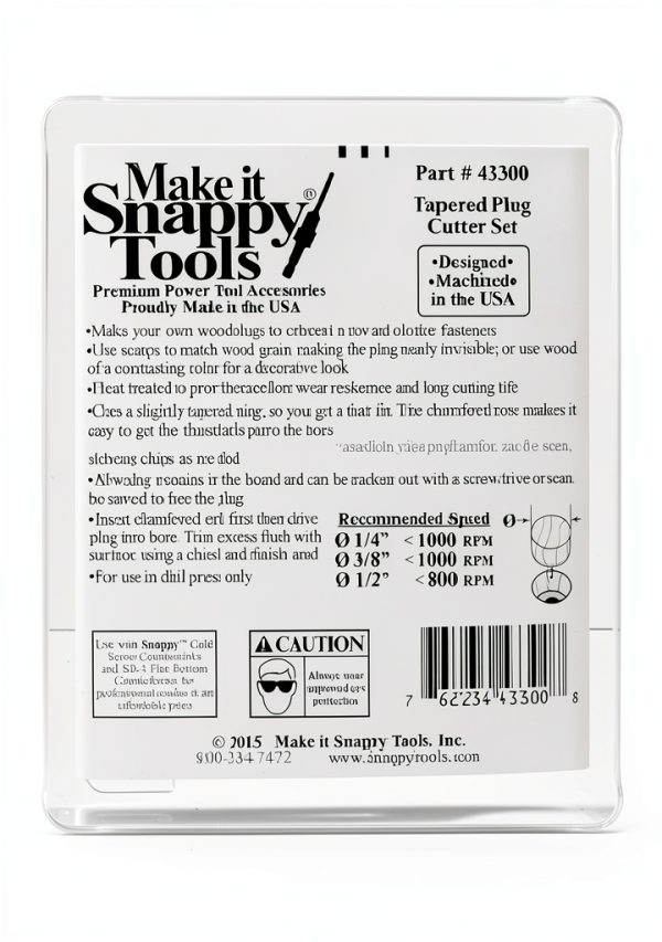 Snappy Plug Cutters Set Woodworking Tools Drill Bits USA-5