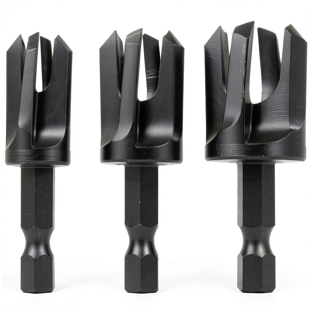 'Snappy plug cutter set displayed on a workbench'