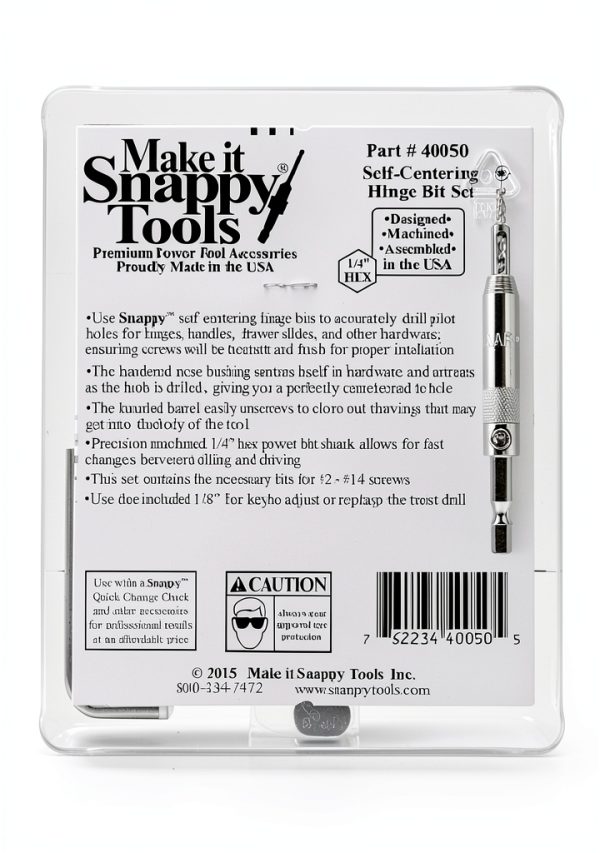 Make it Snappy Hinge Drill Bits High Speed Steel Set-3
