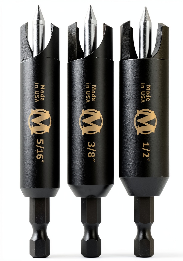 Montana Brand boring drill bits in gray with black oxide finish