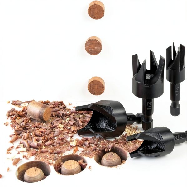 Yakamoz Wood Plug Cutters Carbon Steel Drill Bits Set-4