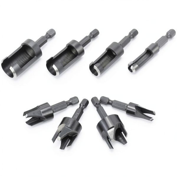 QWORK Boring Drill Plug Set Carbon Steel 5/8"-1/4"-1