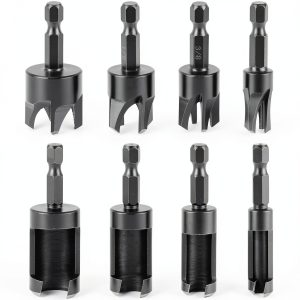 QWORK Boring Drill Plug Set Carbon Steel 5/8"-1/4"-0