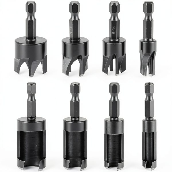 QWORK Boring Drill Plug Set Carbon Steel 5/8"-1/4"-0