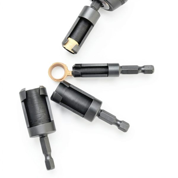 QWORK Boring Drill Plug Set Carbon Steel 5/8"-1/4"-3