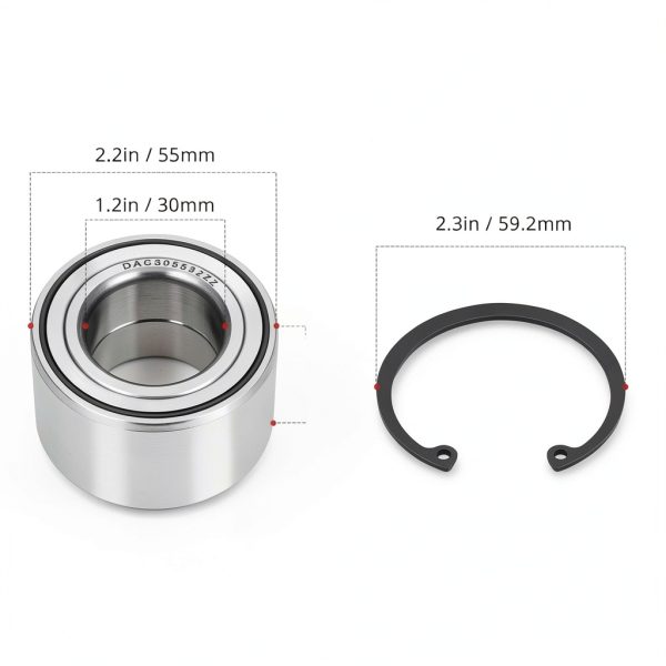 JAVIK Rear Wheel Bearing 55mm for Yamaha ATV/UTV with Stainless Seal-2