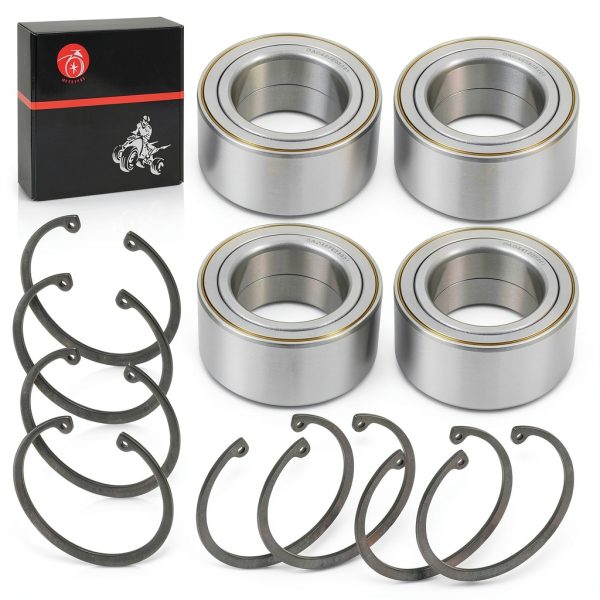 Front Rear Wheel Bearings 44x72x33mm & Ring Clip Compatible with Polaris RZR 900 1000 Turbo RS1 XP S 4 All Models 2011-2020 3514699 3514822 3514924 3515090 7710780 7710440-0