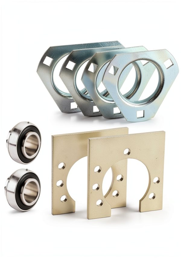 1" Live Axle Bearing Kit for Go-Karts Mini Bikes/Trikes/Off Road ATV with 3 Hole Flangettes Mount Hangers-7