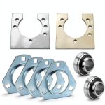 1" Live Axle Bearing Kit for Go-Karts Mini Bikes/Trikes/Off Road ATV with 3 Hole Flangettes Mount Hangers-0