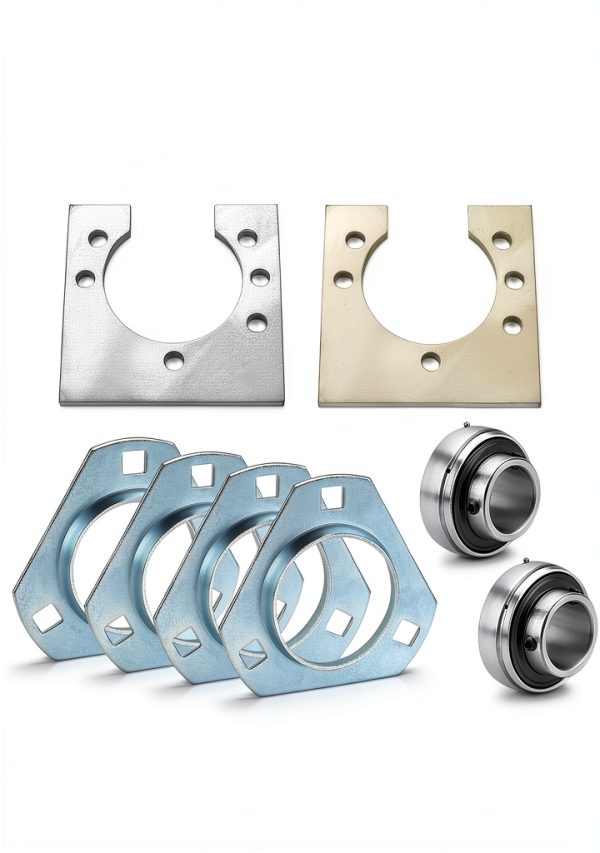 1" Live Axle Bearing Kit for Go-Karts Mini Bikes/Trikes/Off Road ATV with 3 Hole Flangettes Mount Hangers-0