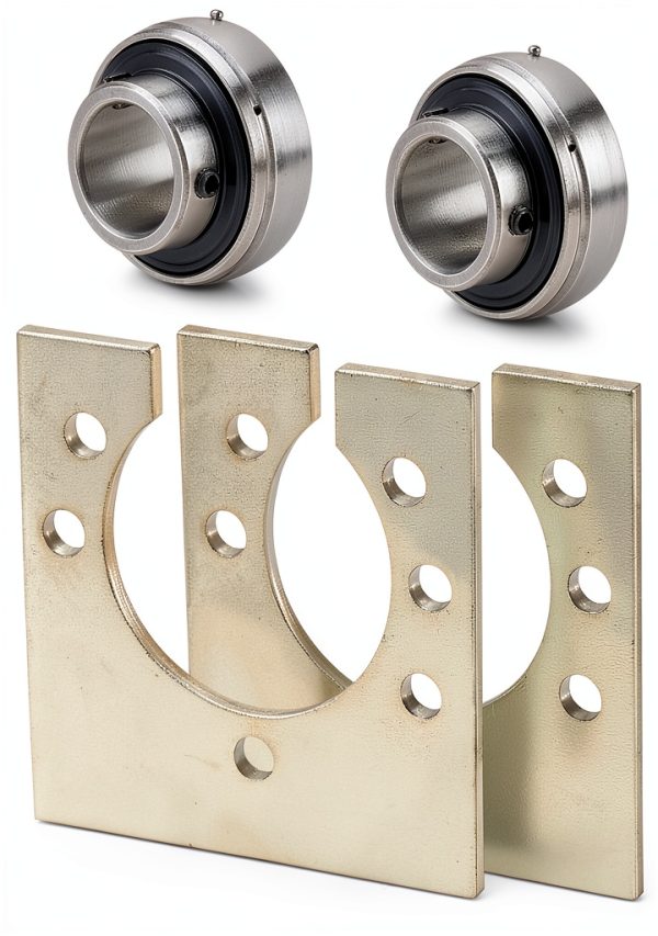 1" Live Axle Bearing Kit for Go-Karts Mini Bikes/Trikes/Off Road ATV with 3 Hole Flangettes Mount Hangers-6
