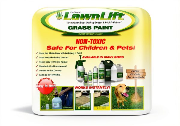 Lawnlift Ultra Concentrated (Green) Grass Paint 64oz. Covers up to 2000 sq feet* Coverage Will Vary depending on Condition of Grass, Sprayer Setting, Dilution Ratio and Desired Shade.-1