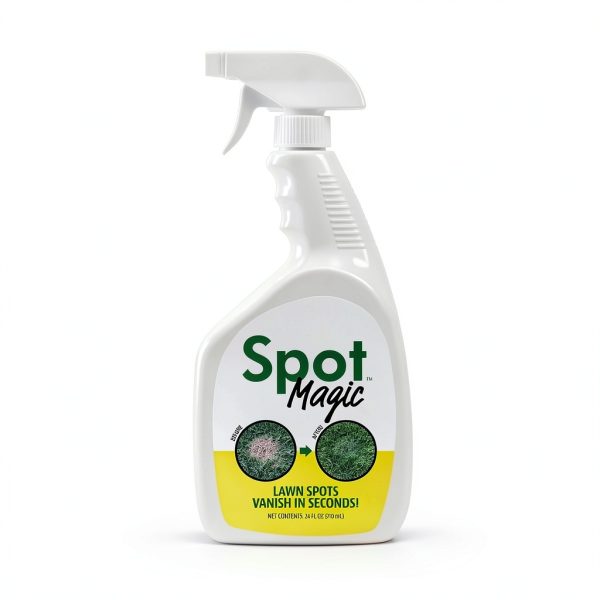 Spot Magic by Mark & Phil’s - Deep Green Instant Lawn Grass Colorizer Spray 24oz - Pet & Kid Safe, Non-Toxic & Rainproof - Fast Green-Up & Long-Lasting Results for Brown & Pet-Damaged Grass Areas-0